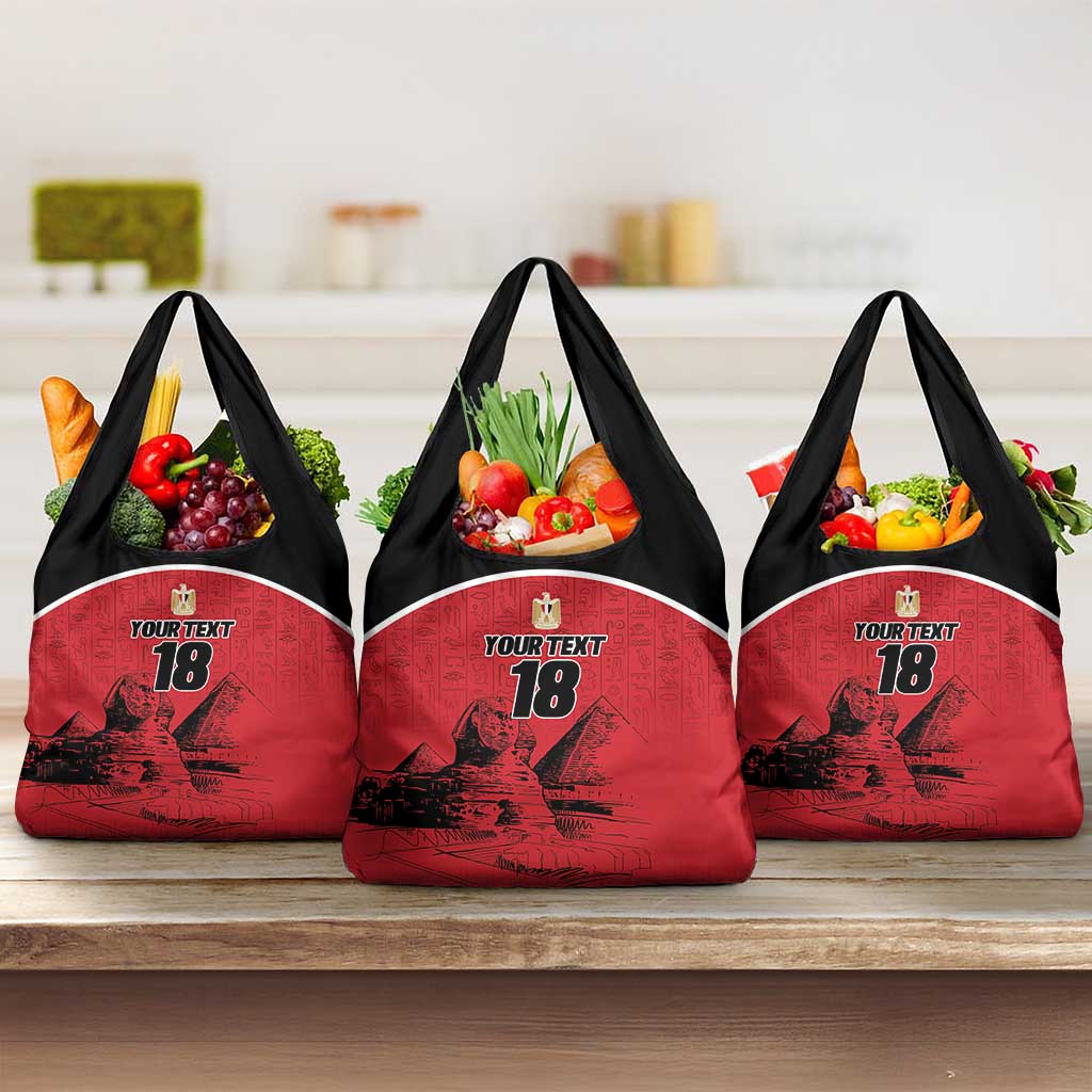 Custom Egypt Football Grocery Bag Pharaohs Heritage Pyramid