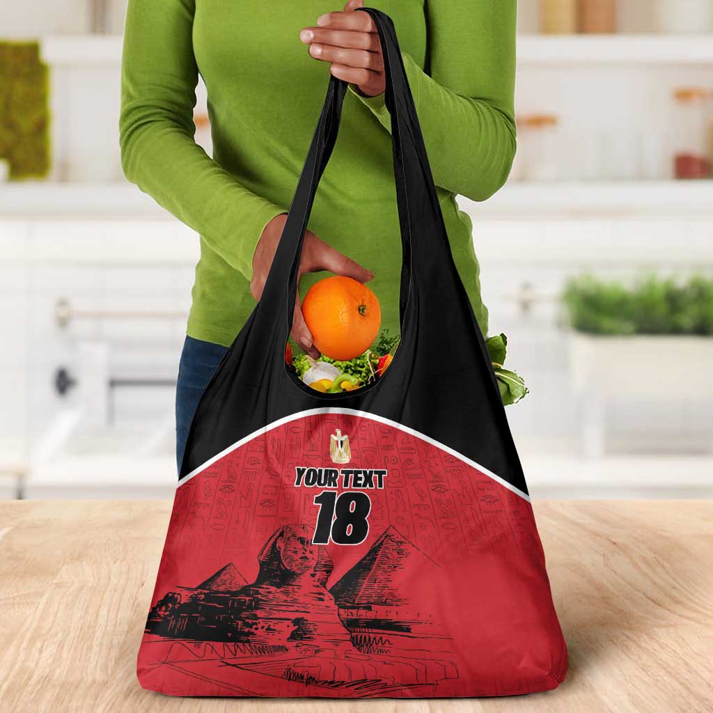 Custom Egypt Football Grocery Bag Pharaohs Heritage Pyramid