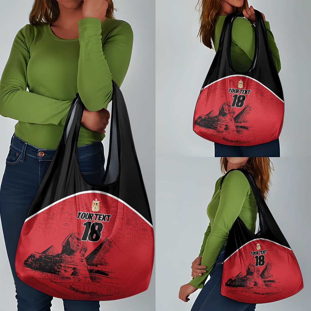 Custom Egypt Football Grocery Bag Pharaohs Heritage Pyramid