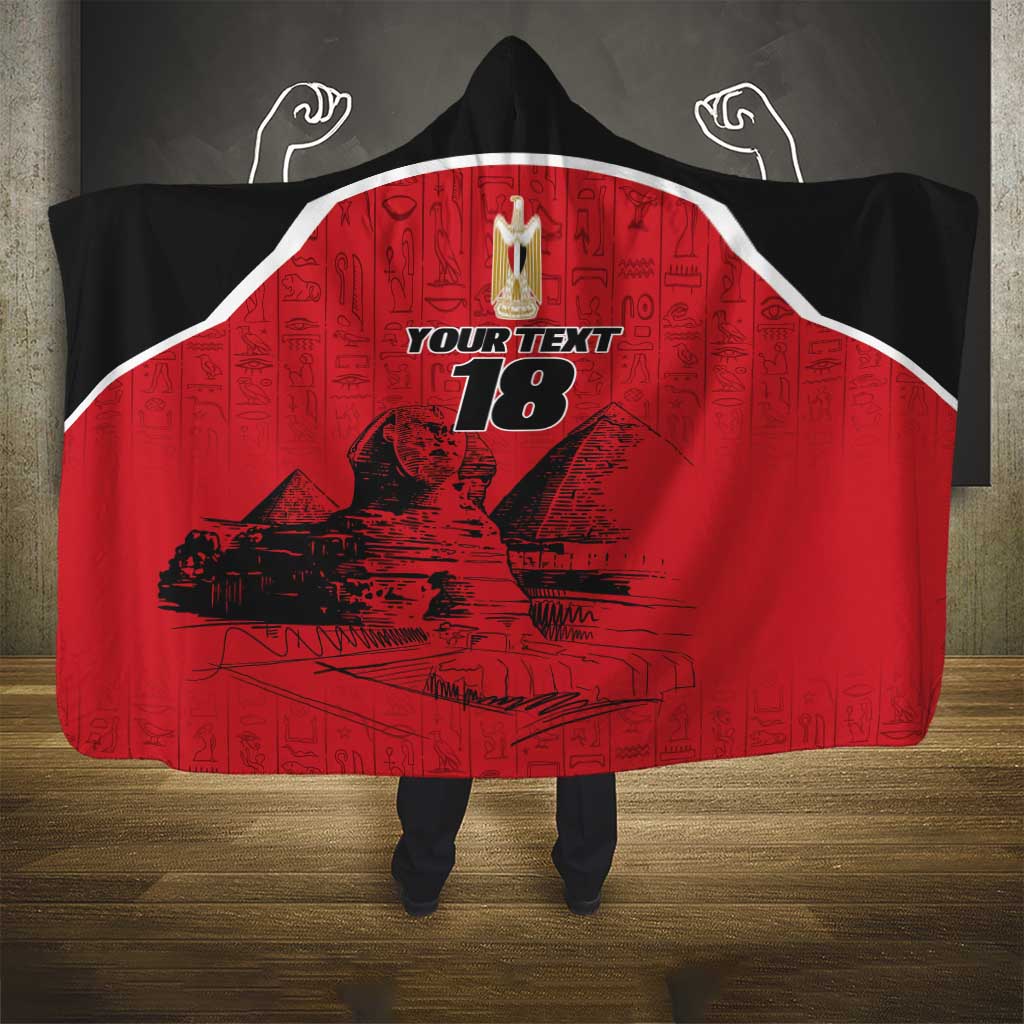 Custom Egypt Football Hooded Blanket Pharaohs Heritage Pyramid