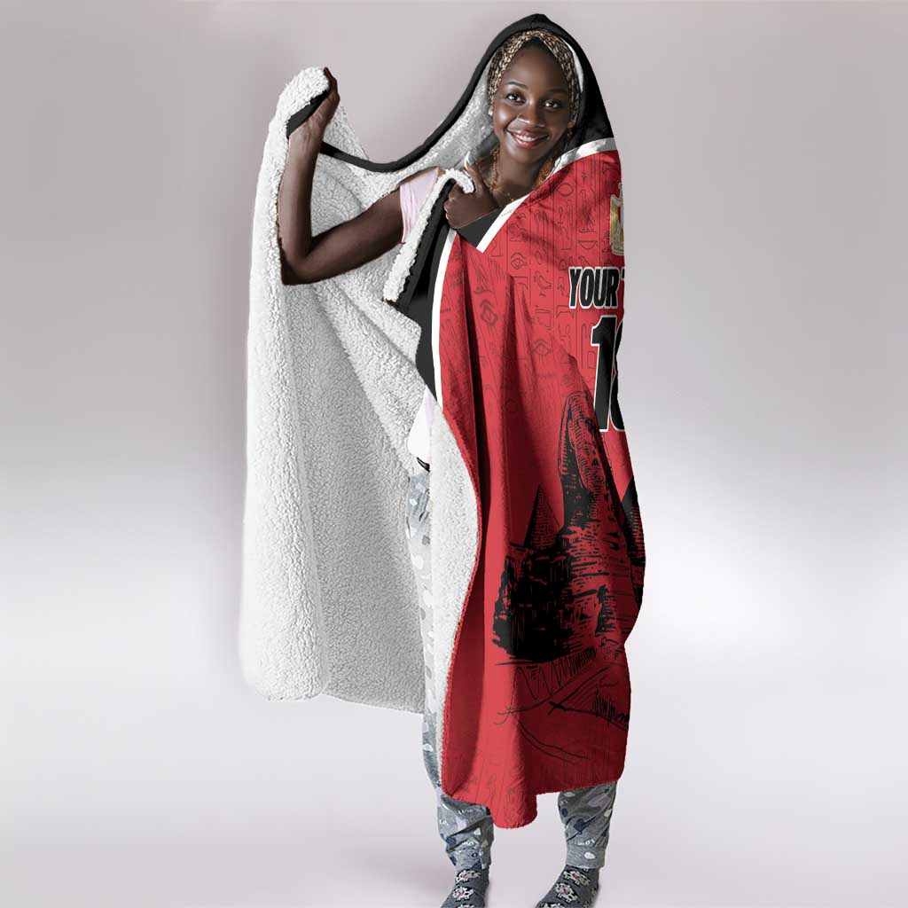 Custom Egypt Football Hooded Blanket Pharaohs Heritage Pyramid