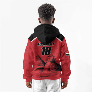 Custom Egypt Football Kid Hoodie Pharaohs Heritage Pyramid