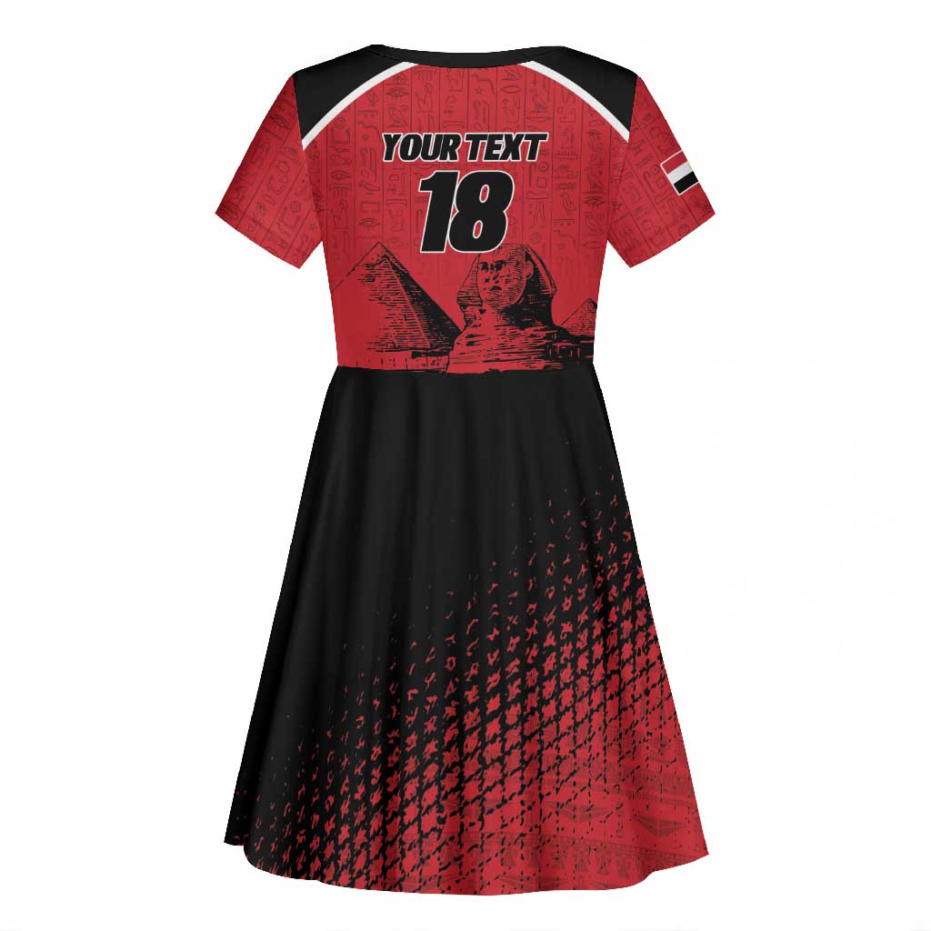 Custom Egypt Football Kid Short Sleeve Dress Pharaohs Heritage Pyramid