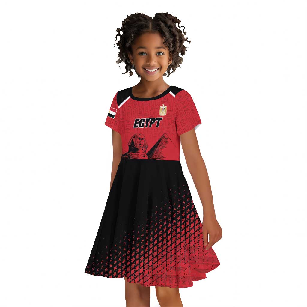 Custom Egypt Football Kid Short Sleeve Dress Pharaohs Heritage Pyramid