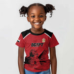 Custom Egypt Football Kid T shirt Pharaohs Heritage Pyramid