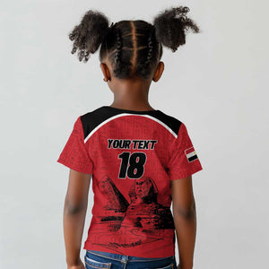 Custom Egypt Football Kid T shirt Pharaohs Heritage Pyramid