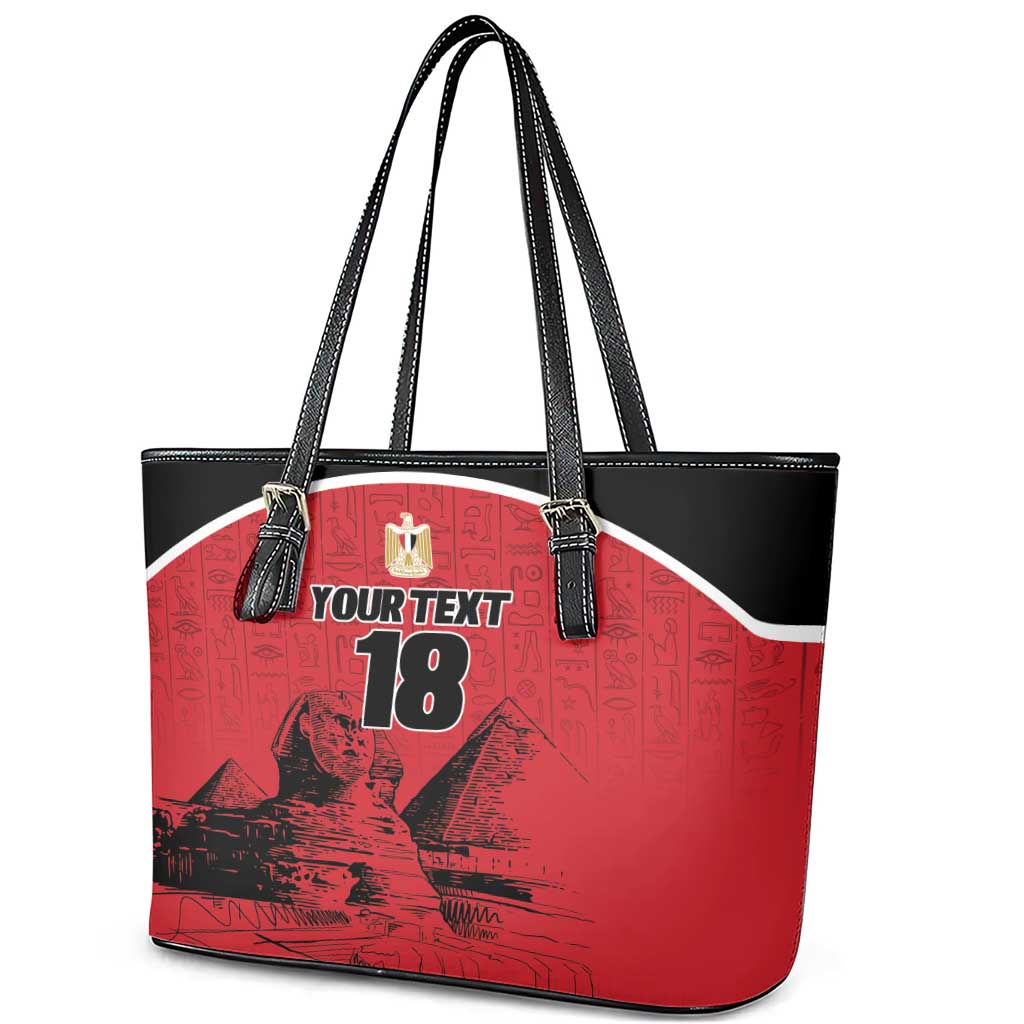 Custom Egypt Football Leather Tote Bag Pharaohs Heritage Pyramid