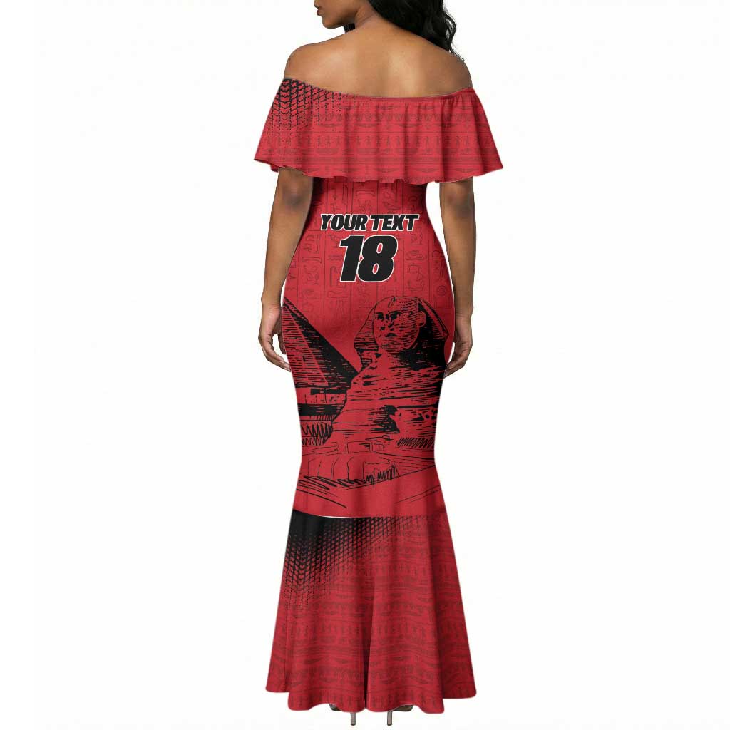 Custom Egypt Football Mermaid Dress Pharaohs Heritage Pyramid