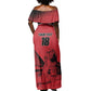 Custom Egypt Football Off Shoulder Maxi Dress Pharaohs Heritage Pyramid