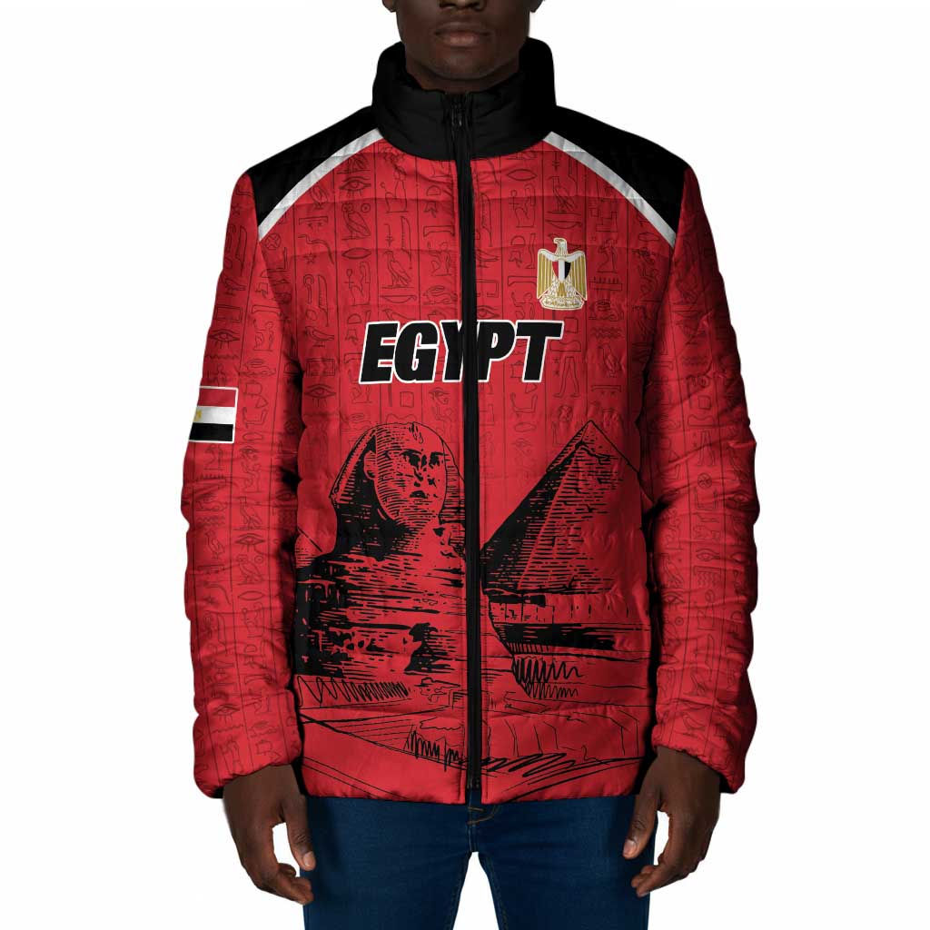 Custom Egypt Football Padded Jacket Pharaohs Heritage Pyramid