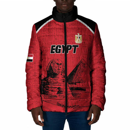 Custom Egypt Football Padded Jacket Pharaohs Heritage Pyramid