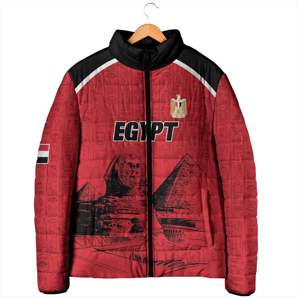 Custom Egypt Football Padded Jacket Pharaohs Heritage Pyramid