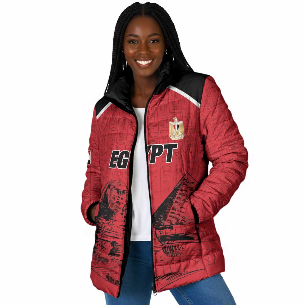Custom Egypt Football Padded Jacket Pharaohs Heritage Pyramid