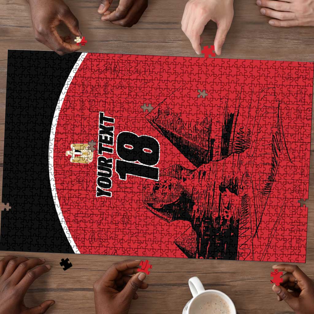 Custom Egypt Football Puzzle Pharaohs Heritage Pyramid