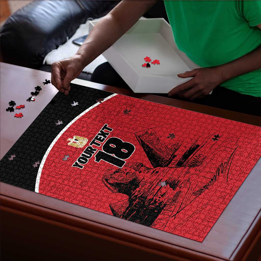 Custom Egypt Football Puzzle Pharaohs Heritage Pyramid