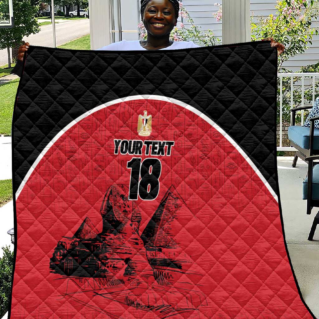 Custom Egypt Football Quilt Pharaohs Heritage Pyramid