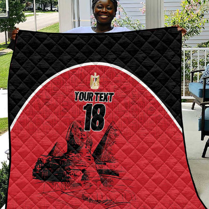 Custom Egypt Football Quilt Pharaohs Heritage Pyramid