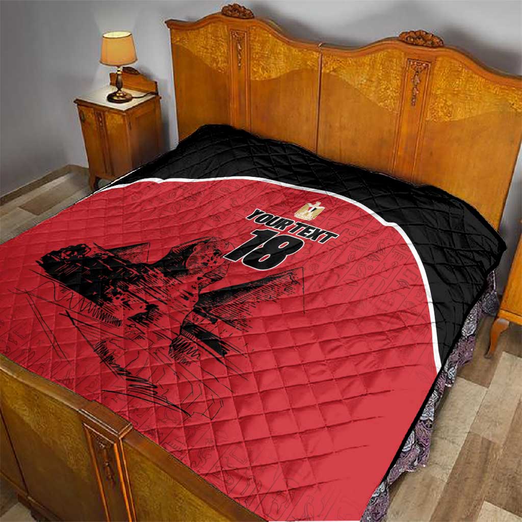 Custom Egypt Football Quilt Pharaohs Heritage Pyramid