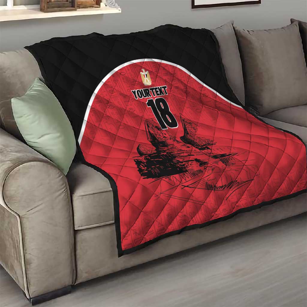 Custom Egypt Football Quilt Pharaohs Heritage Pyramid