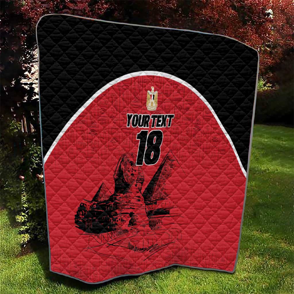 Custom Egypt Football Quilt Pharaohs Heritage Pyramid