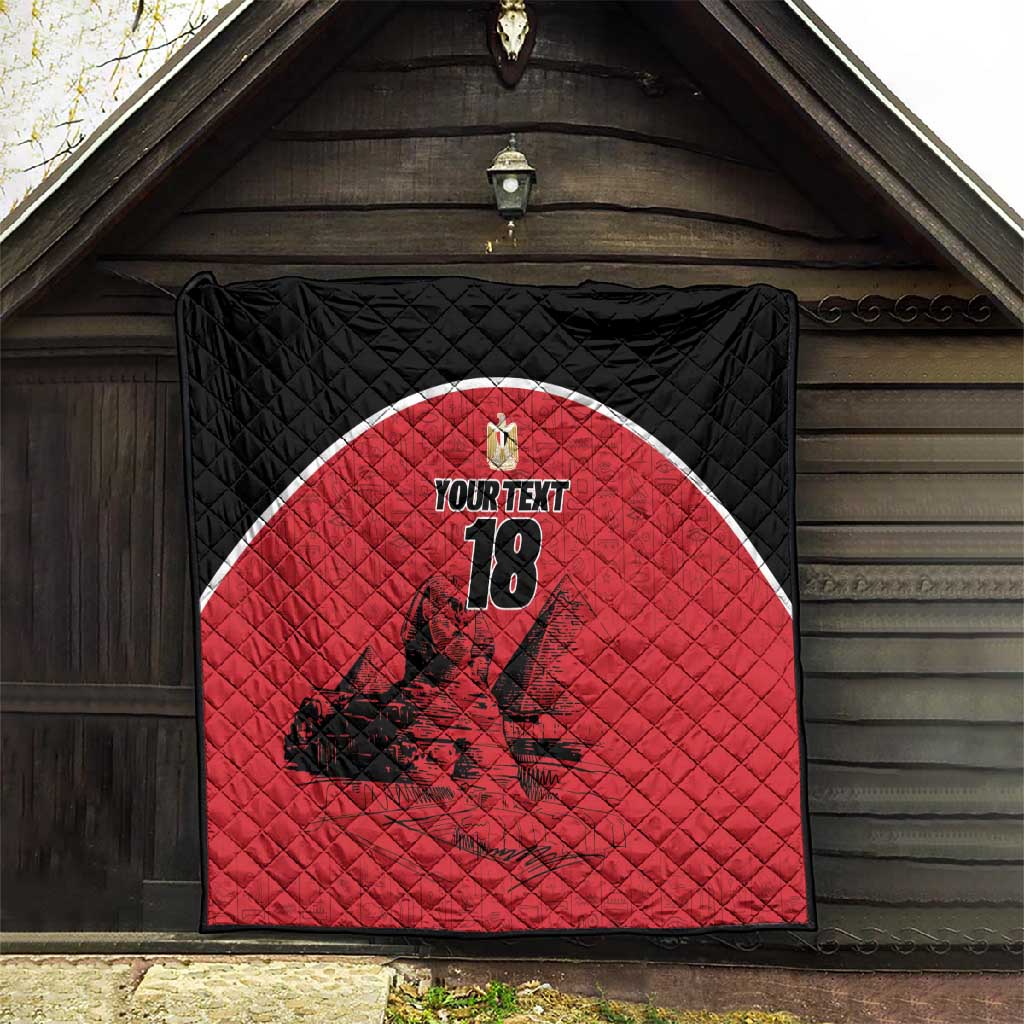 Custom Egypt Football Quilt Pharaohs Heritage Pyramid