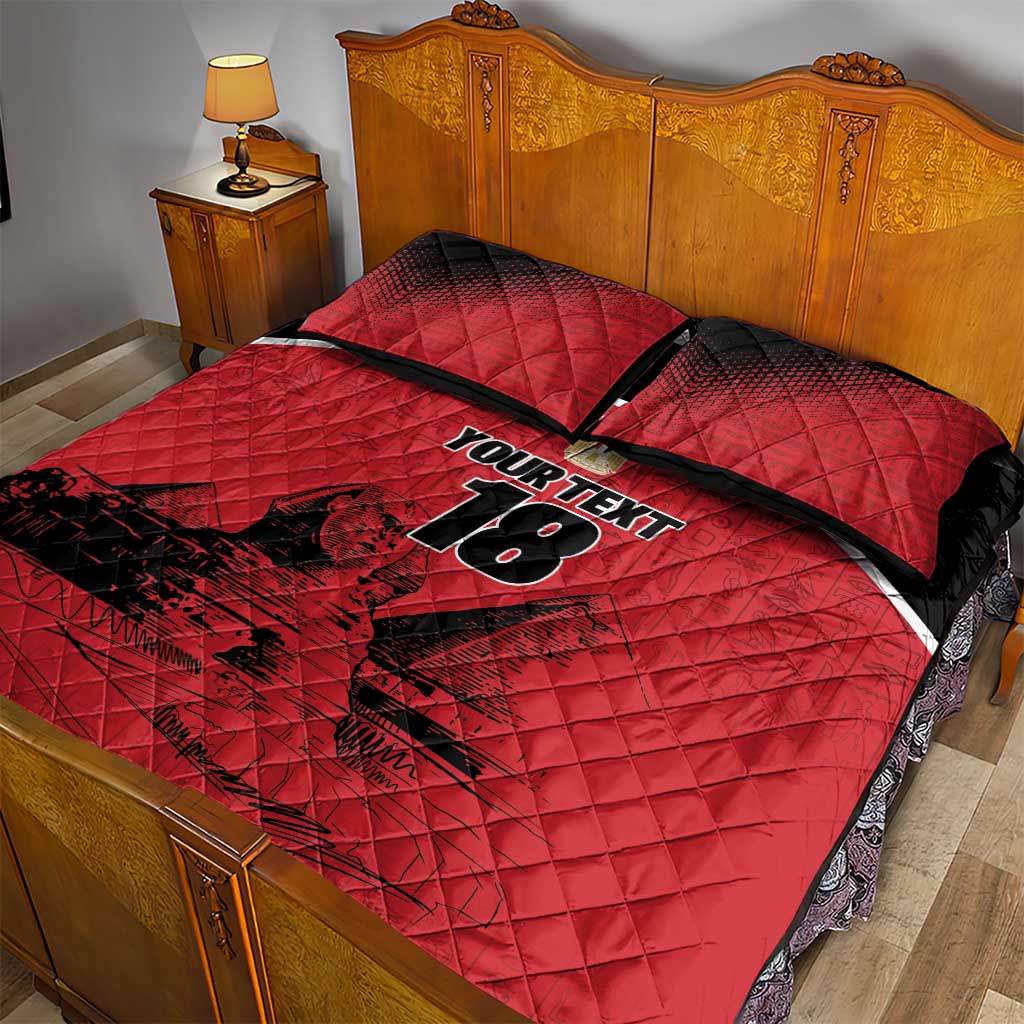 Custom Egypt Football Quilt Bed Set Pharaohs Heritage Pyramid