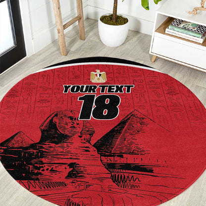 Custom Egypt Football Round Carpet Pharaohs Heritage Pyramid