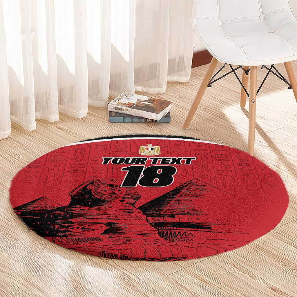 Custom Egypt Football Round Carpet Pharaohs Heritage Pyramid