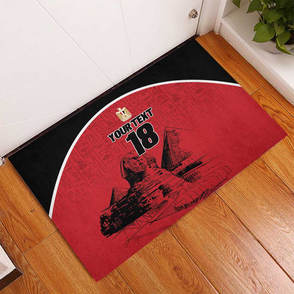 Custom Egypt Football Rubber Doormat Pharaohs Heritage Pyramid