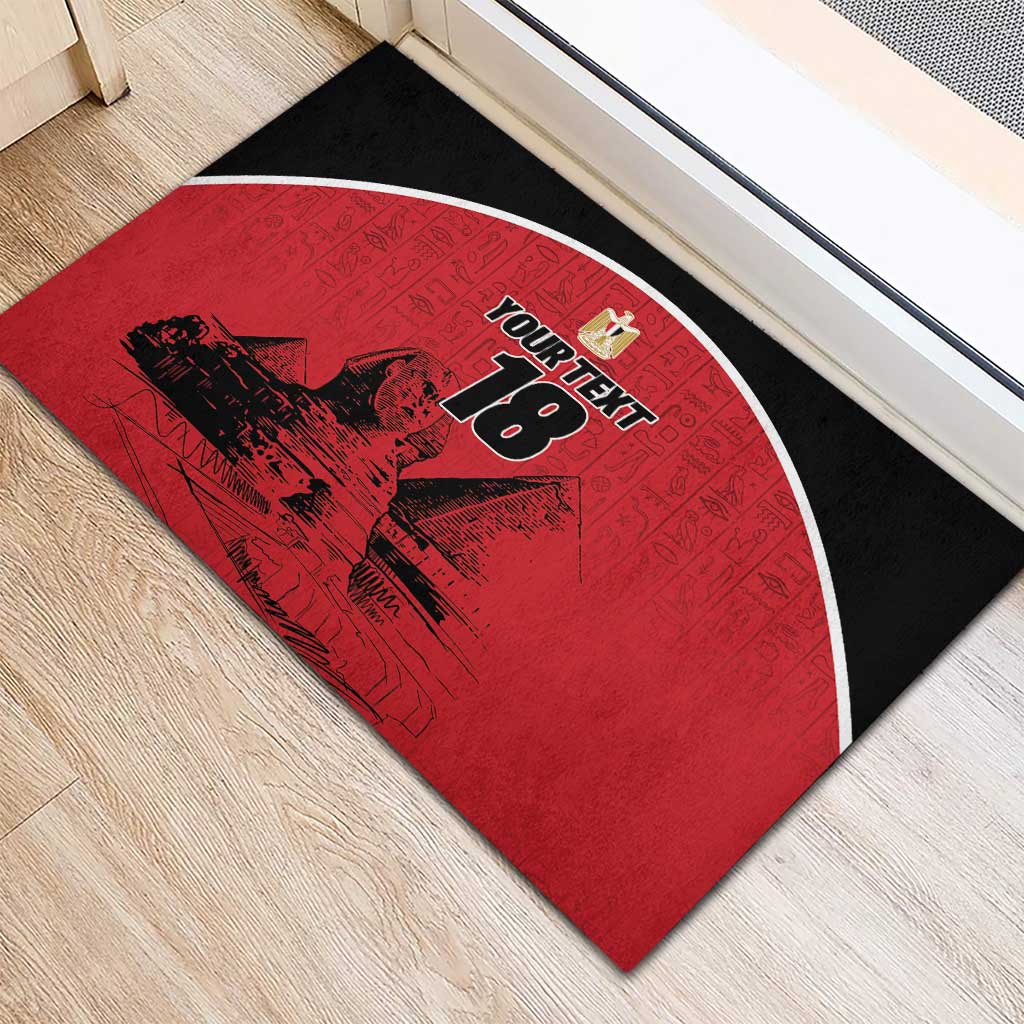 Custom Egypt Football Rubber Doormat Pharaohs Heritage Pyramid