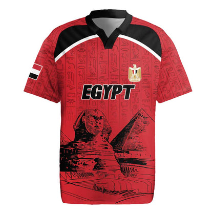 Custom Egypt Football Rugby Jersey Pharaohs Heritage Pyramid