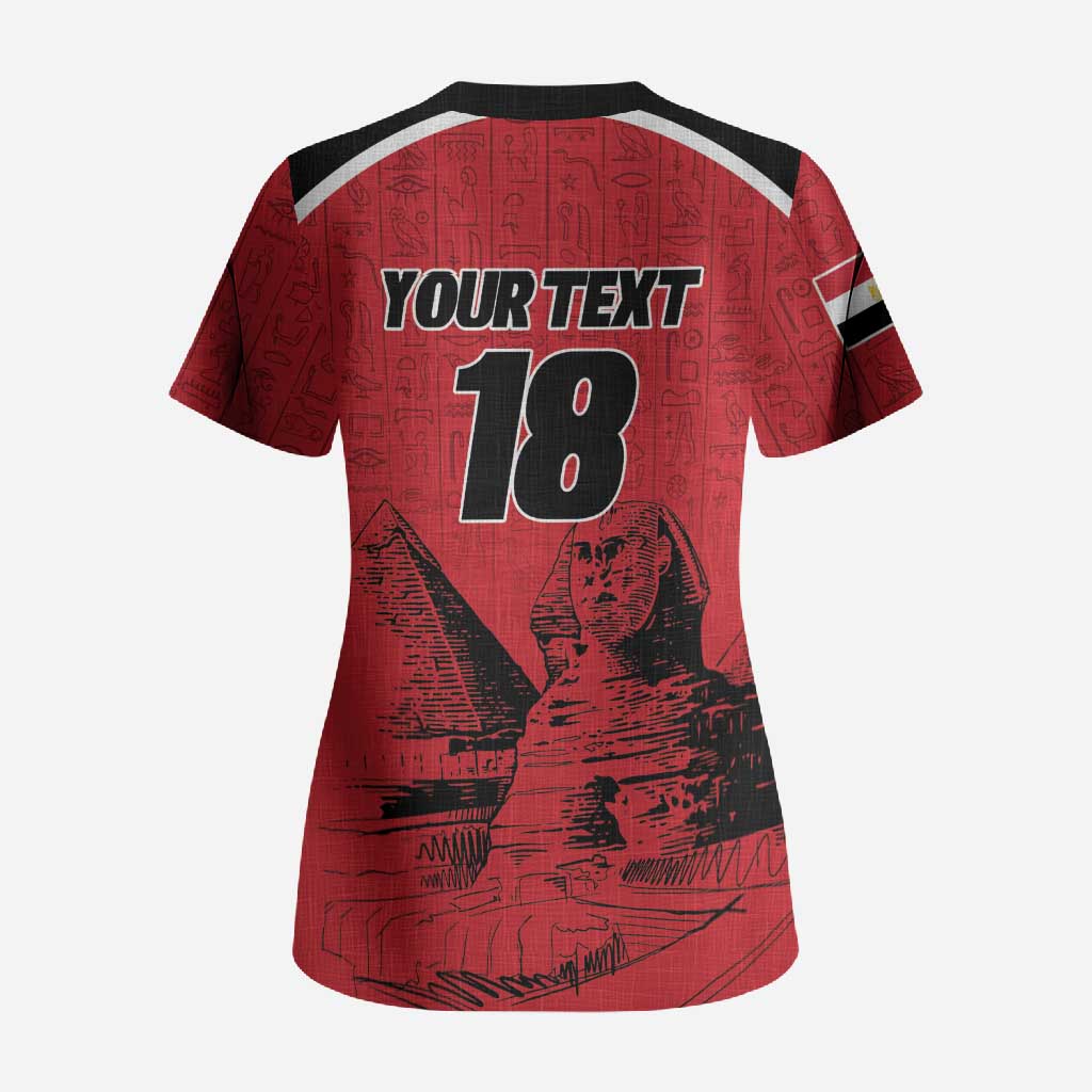 Custom Egypt Football Scrub Top Pharaohs Heritage Pyramid