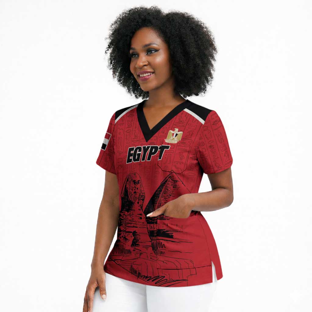 Custom Egypt Football Scrub Top Pharaohs Heritage Pyramid
