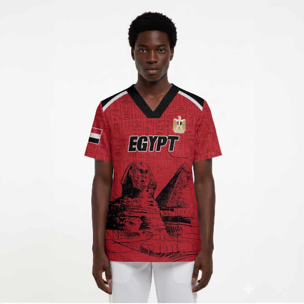 Custom Egypt Football Scrub Top Pharaohs Heritage Pyramid