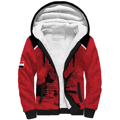Custom Egypt Football Sherpa Hoodie Pharaohs Heritage Pyramid