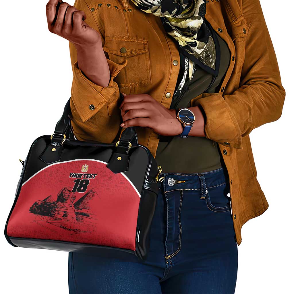 Custom Egypt Football Shoulder Handbag Pharaohs Heritage Pyramid