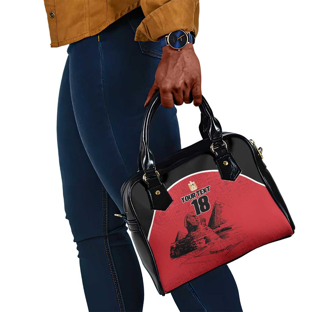Custom Egypt Football Shoulder Handbag Pharaohs Heritage Pyramid