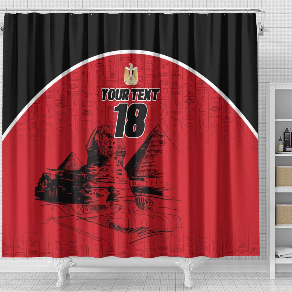 Custom Egypt Football Shower Curtain Pharaohs Heritage Pyramid