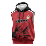 Custom Egypt Football Sleeveless Hoodie Pharaohs Heritage Pyramid