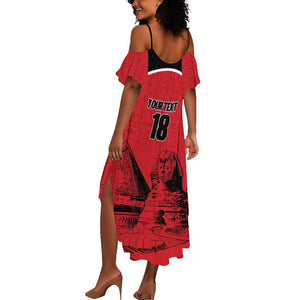 Custom Egypt Football Summer Maxi Dress Pharaohs Heritage Pyramid
