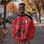 Custom Egypt Football Sweatshirt Pharaohs Heritage Pyramid