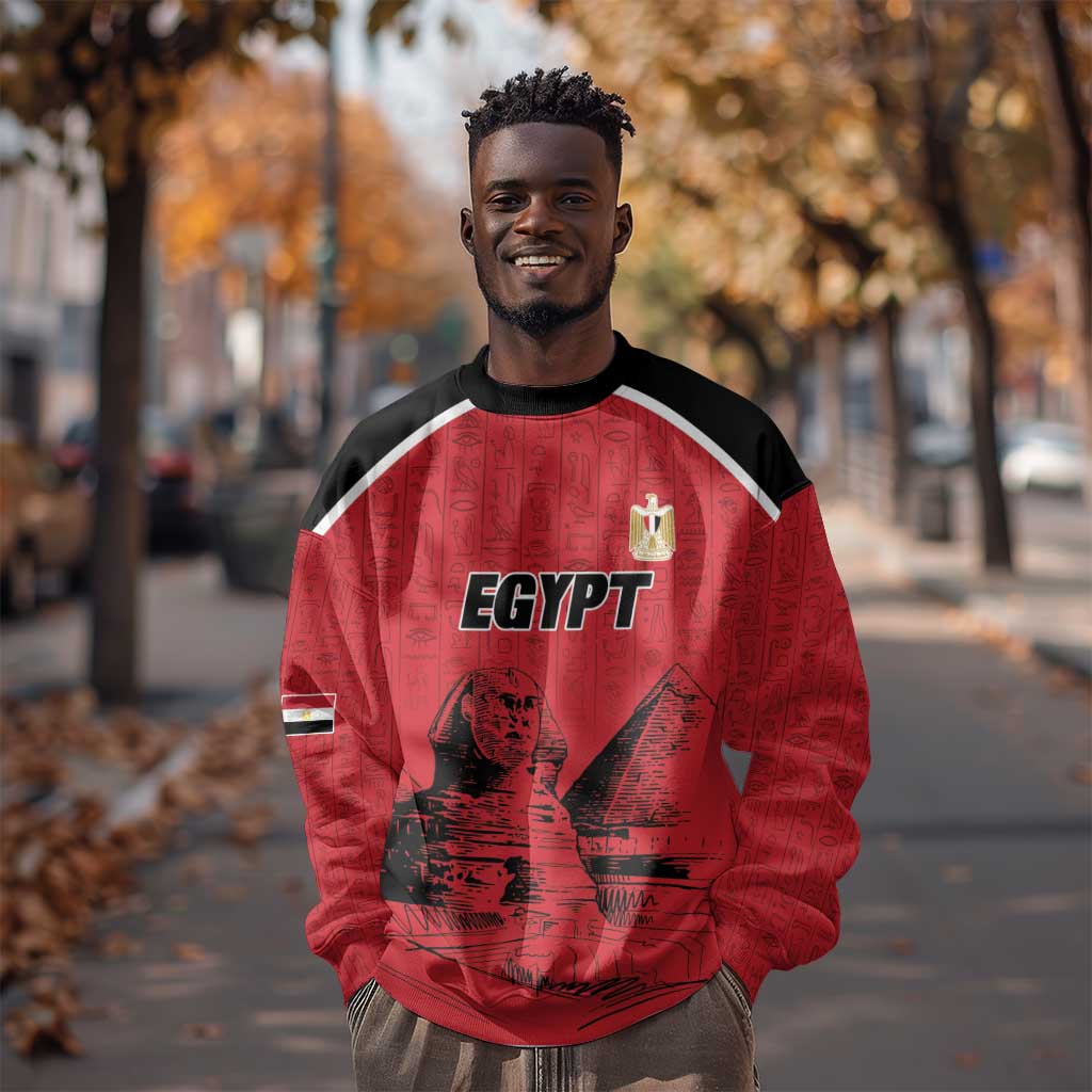 Custom Egypt Football Sweatshirt Pharaohs Heritage Pyramid