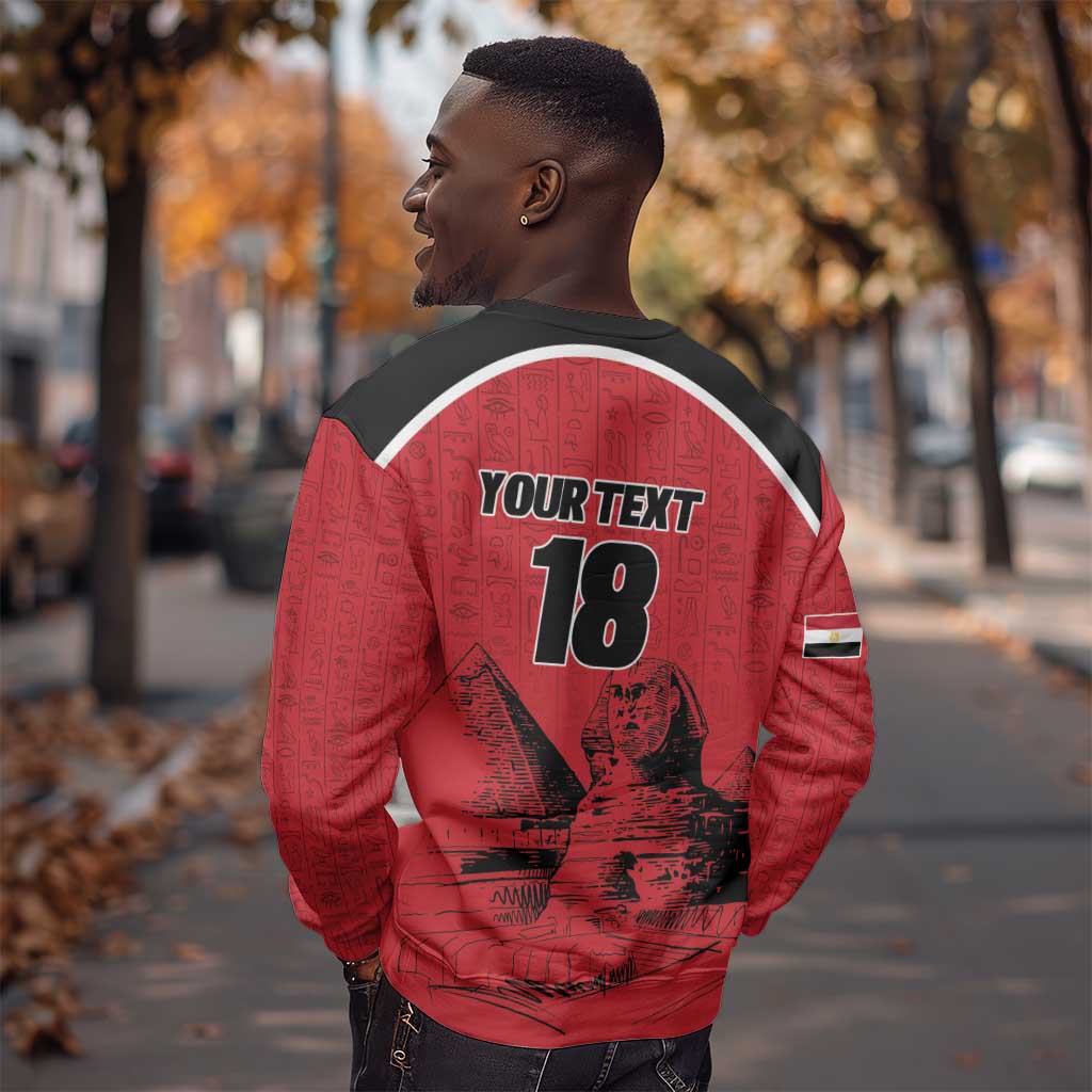Custom Egypt Football Sweatshirt Pharaohs Heritage Pyramid