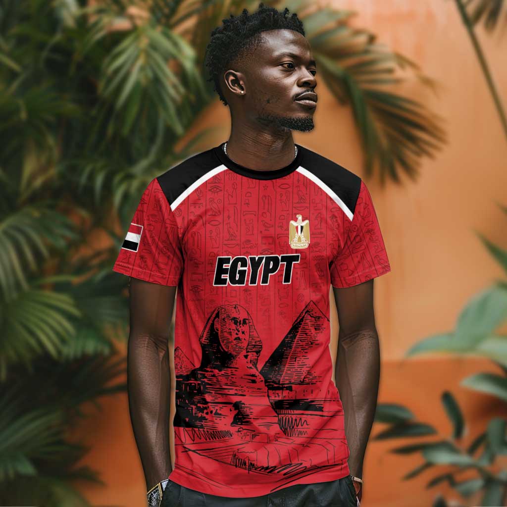 Custom Egypt Football T shirt Pharaohs Heritage Pyramid