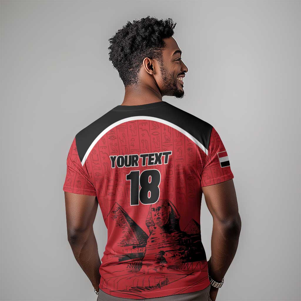 Custom Egypt Football T shirt Pharaohs Heritage Pyramid
