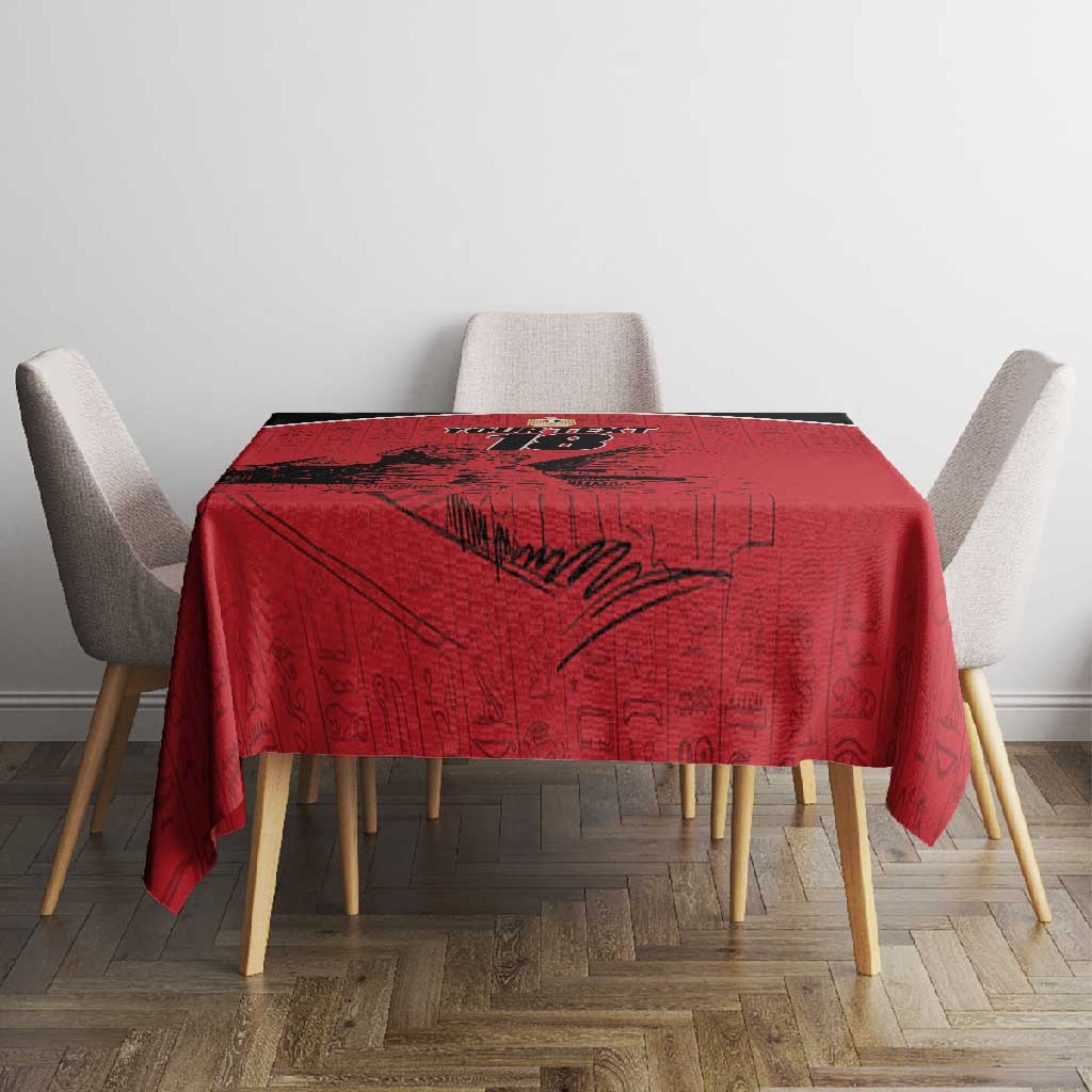 Custom Egypt Football Tablecloth Pharaohs Heritage Pyramid