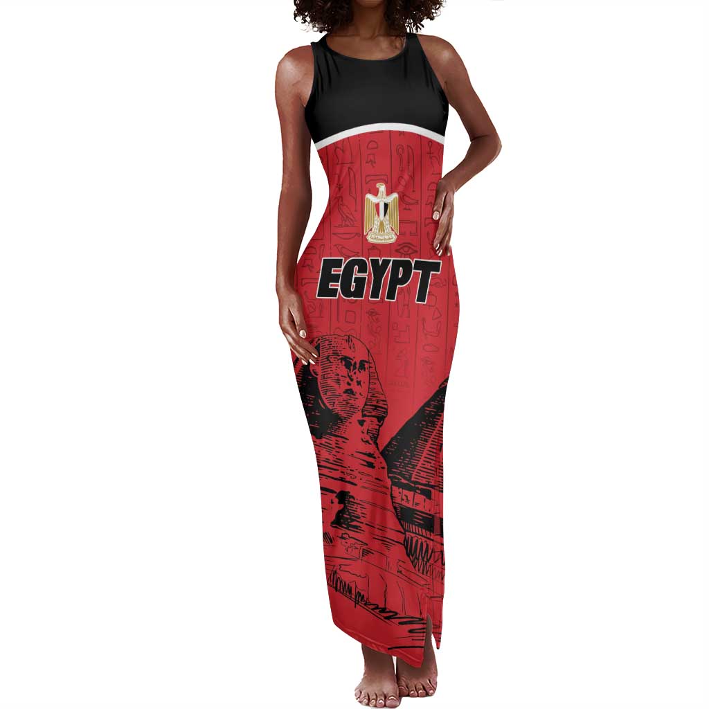 Custom Egypt Football Tank Maxi Dress Pharaohs Heritage Pyramid