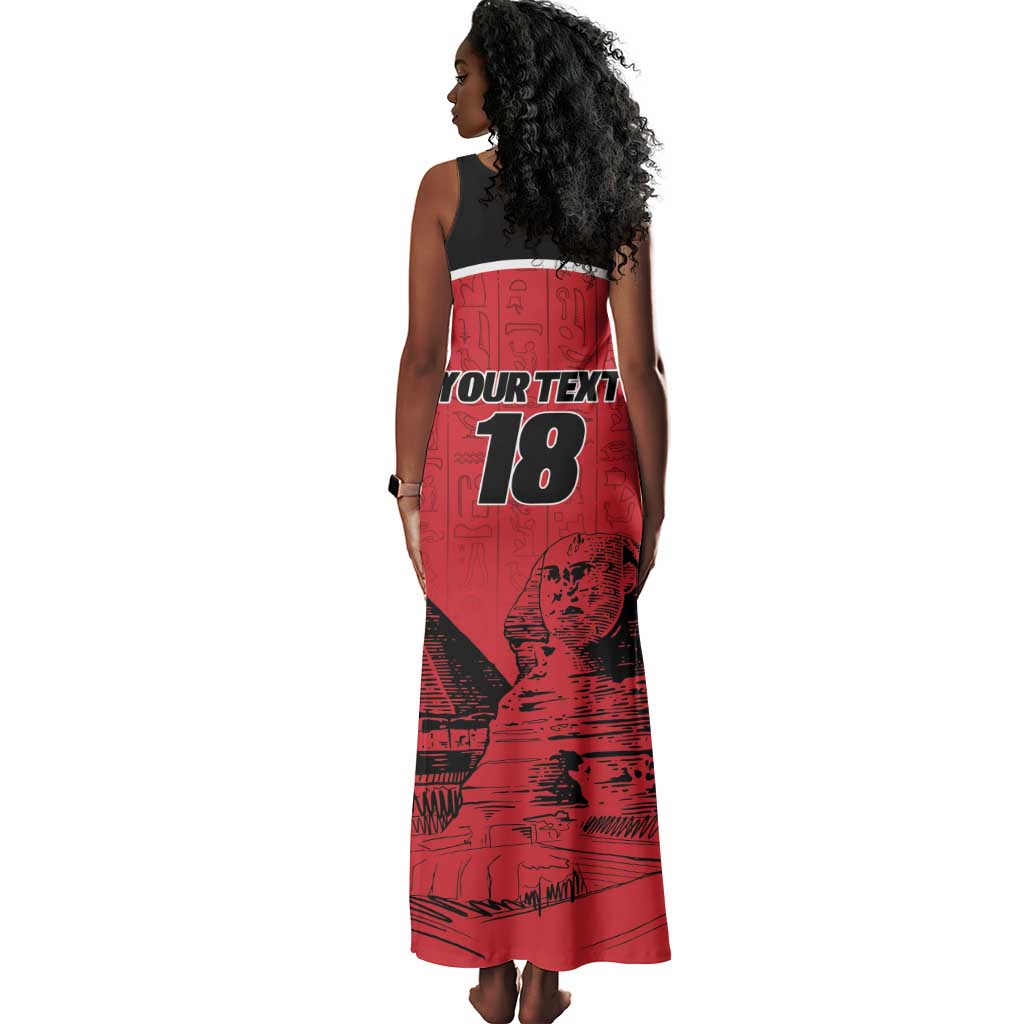 Custom Egypt Football Tank Maxi Dress Pharaohs Heritage Pyramid