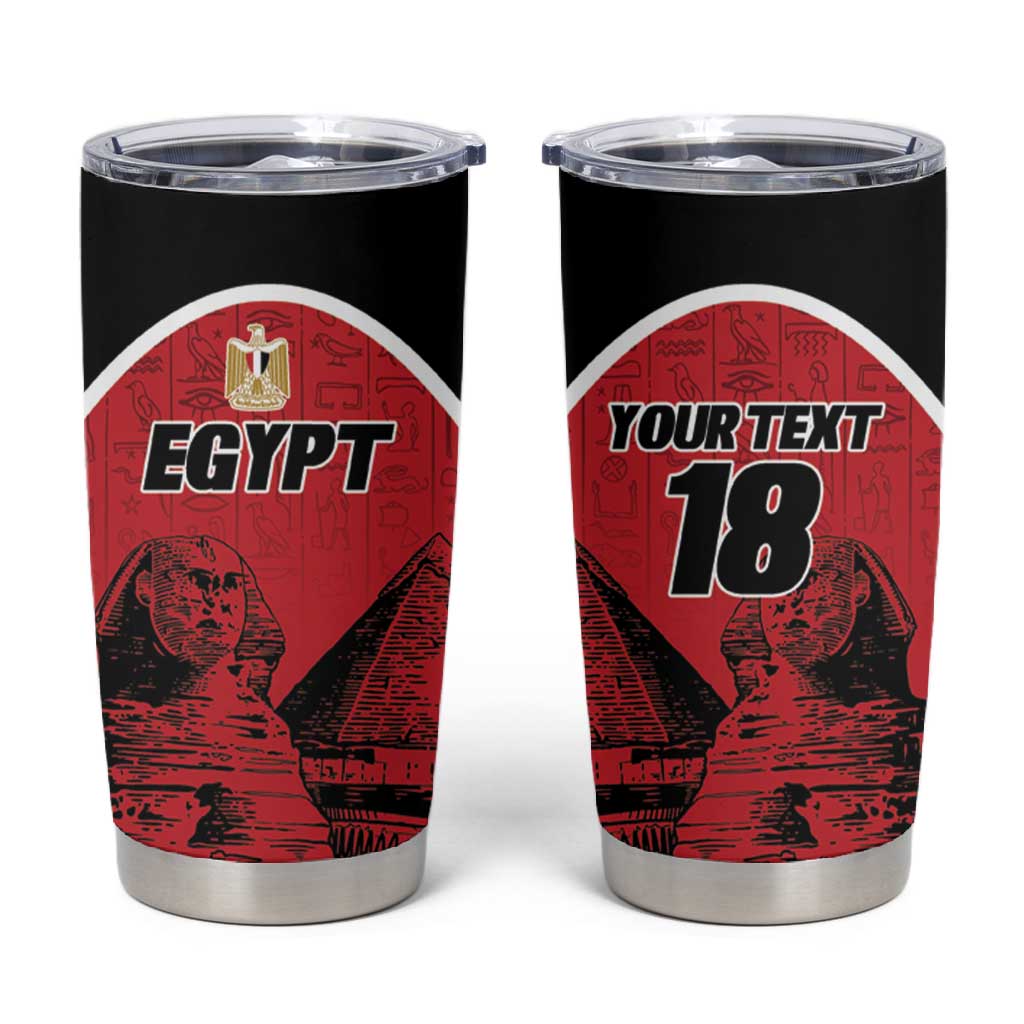 Custom Egypt Football Tumbler Cup Pharaohs Heritage Pyramid