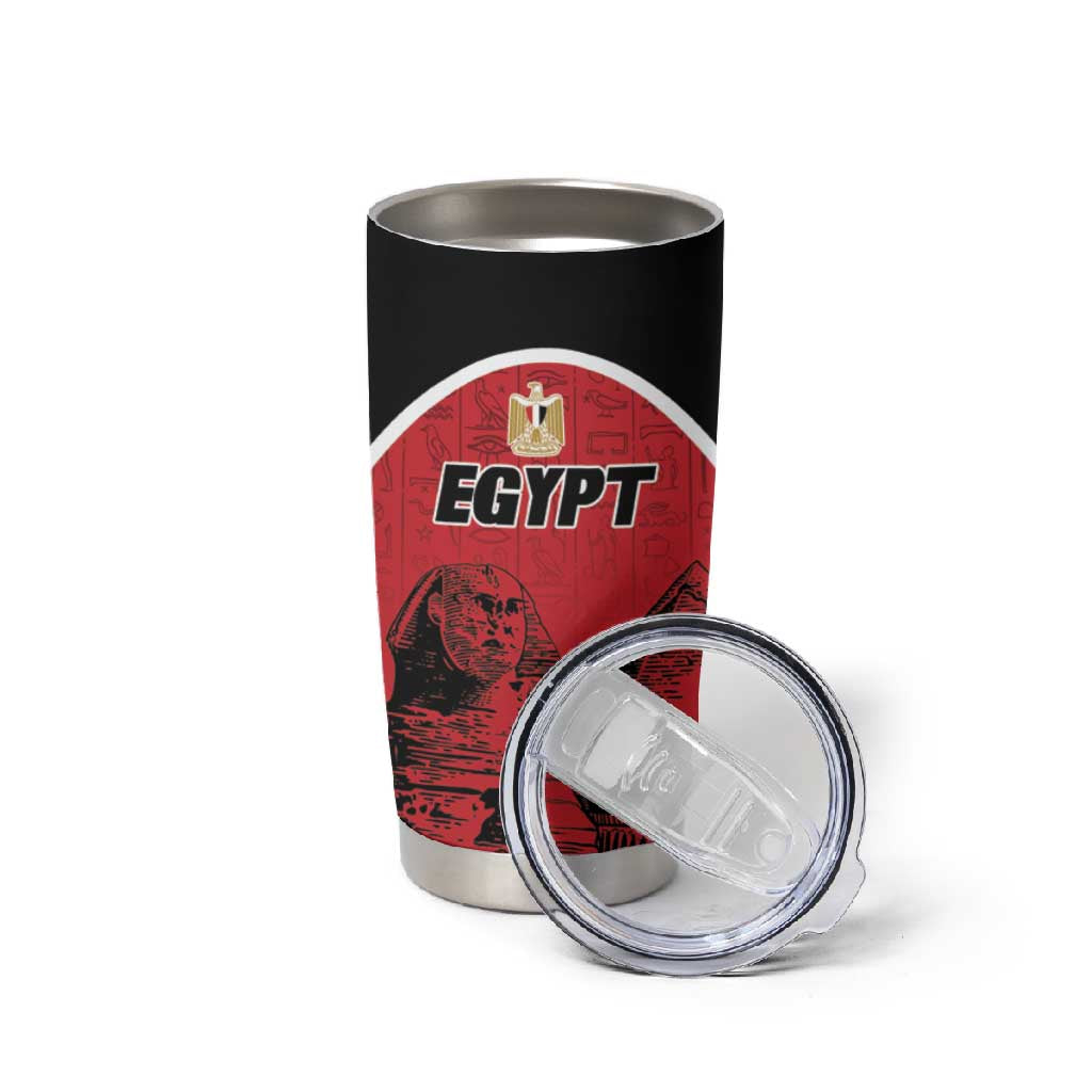 Custom Egypt Football Tumbler Cup Pharaohs Heritage Pyramid